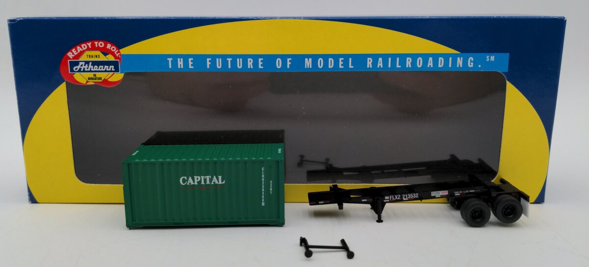 Athearn 92631 HO Scale Capital Kenworth With 20' Container & Chassis VG/Box
