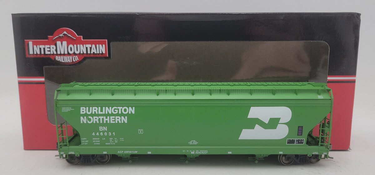 InterMountain 47001-33 HO Scale Burlington Northern 3-Bay Hopper Car #446031 LN/Box