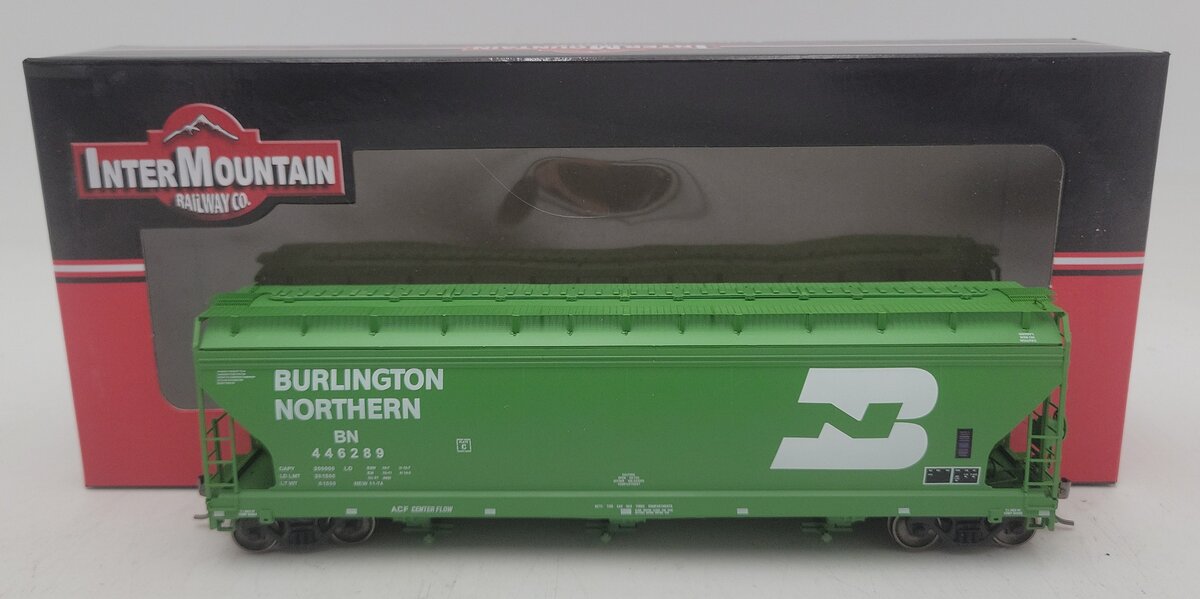 InterMountain 47001-36 HO Scale Burlington Northern 3-Bay Hopper Car #446289 LN/Box