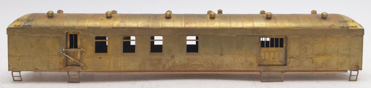 Ken Kidder 213 HO Brass Harriman 60 Foot Baggage Car Shell and Frame VG/Box