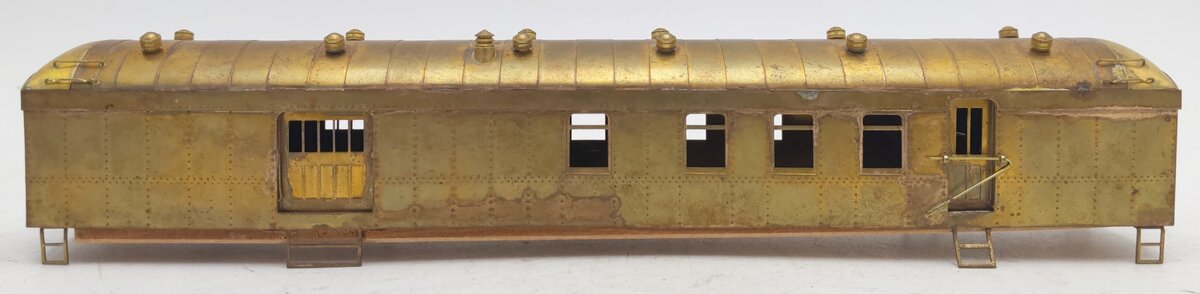 Ken Kidder 213 HO Brass Harriman 60 Foot Baggage Car Shell and Frame VG/Box