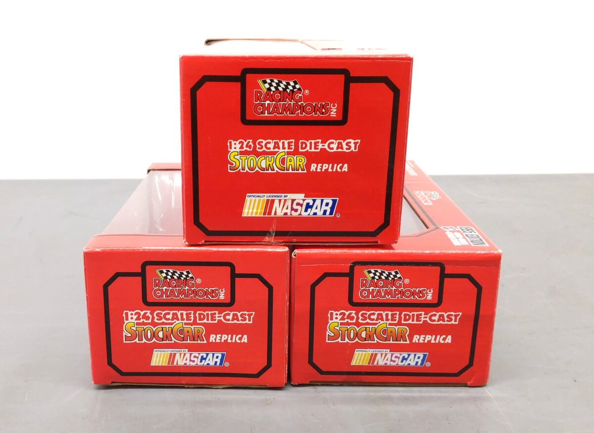 Racing Champions 1:24 Diecast Assorted NASCAR Racing Cars [3] EX