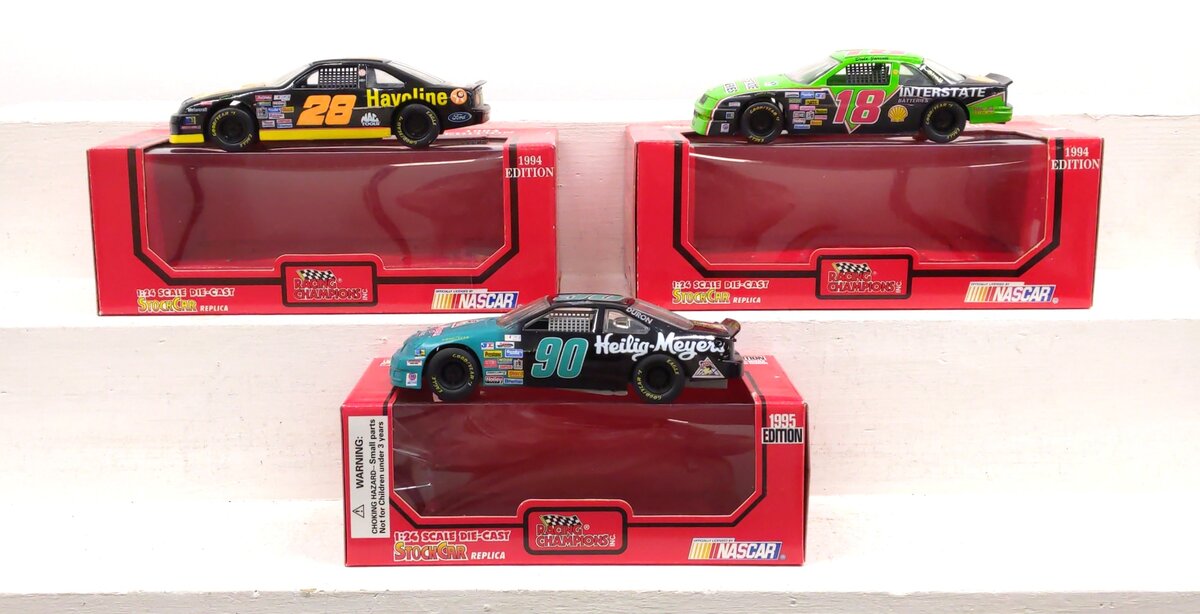 Racing Champions 1:24 Diecast Assorted NASCAR Racing Cars [3] EX