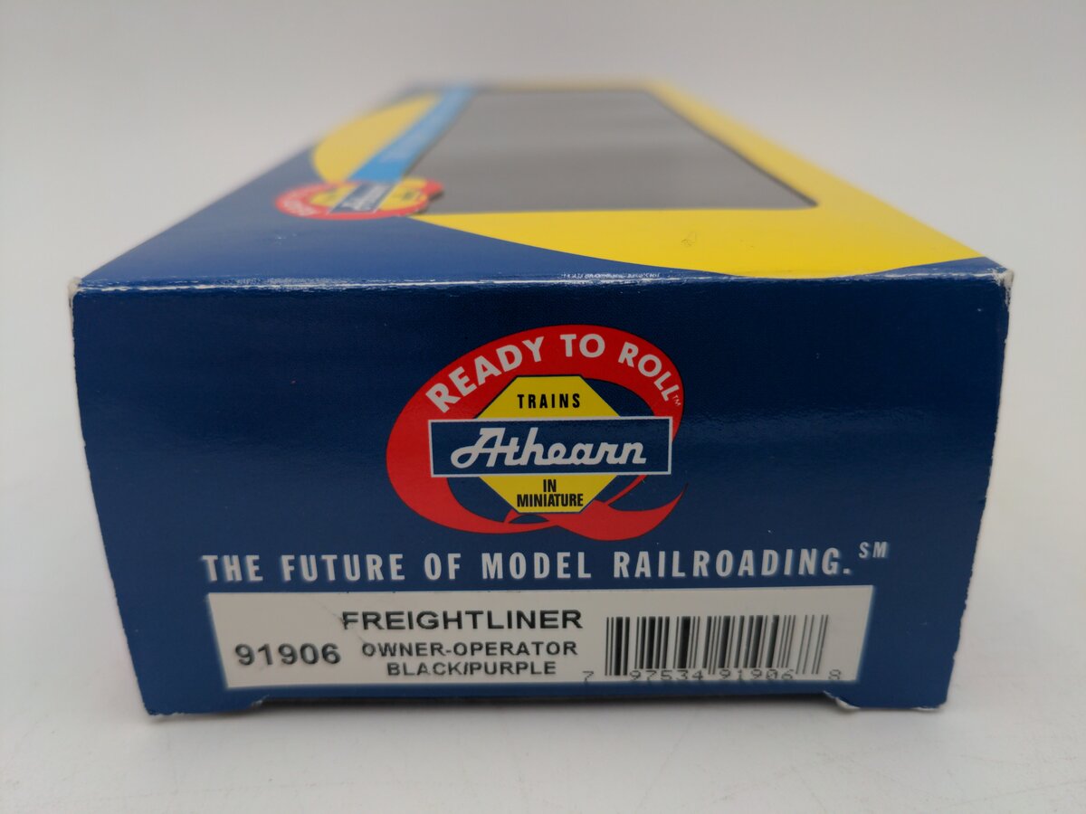 Athearn 91906 HO Scale Blue & Purple Freightliner Semi-Truck VG/Box