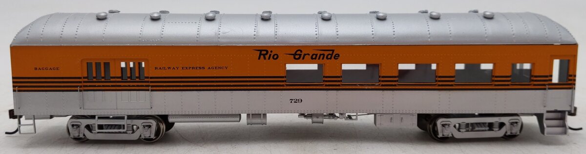 Roundhouse 86553 HO Rio Grande Arch Roof Combination Car #729 EX/Box