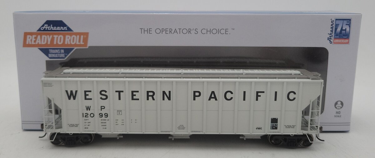 Athearn 81576 HO Scale Western Pacific FMC 4700 Covered Hopper Car #12099 LN/Box