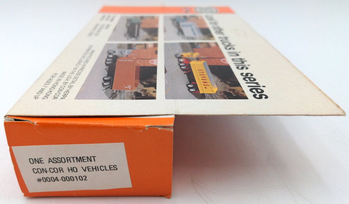 Con-Cor 0004-000102 HO Evergreen Truck with 40' Container Trailer EX/Box