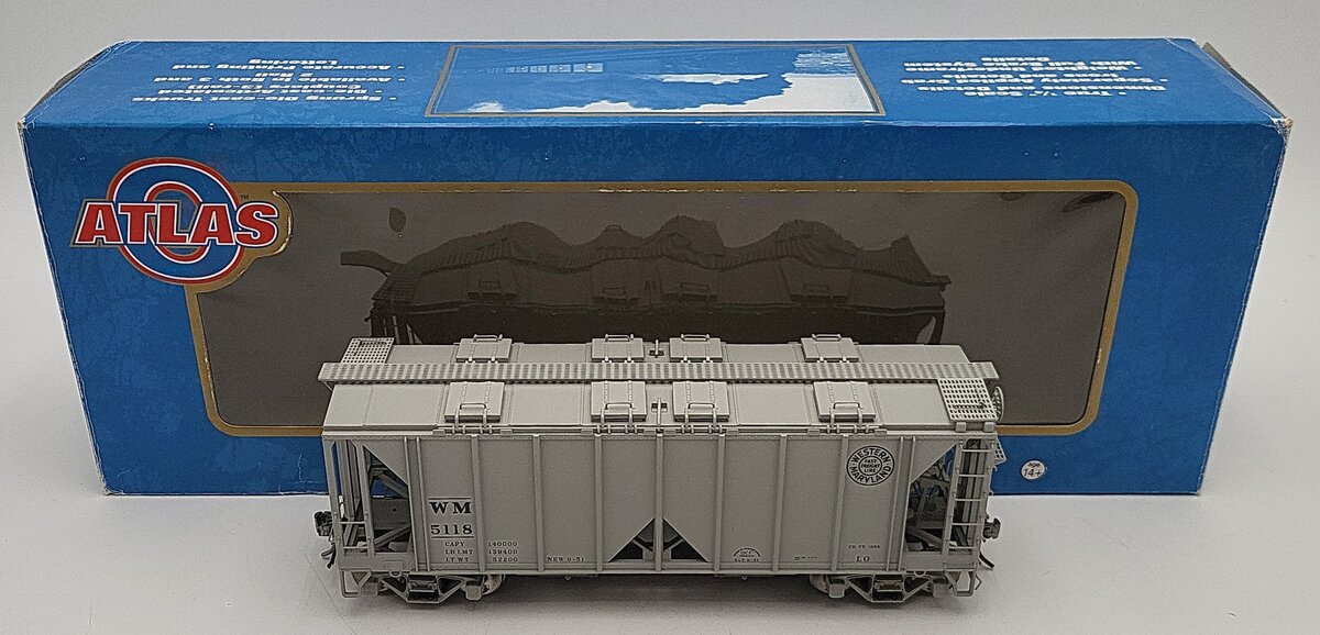 Atlas 9359-5 O Scale Western Maryland Hopper Car #5118 2-Rail LN/Box