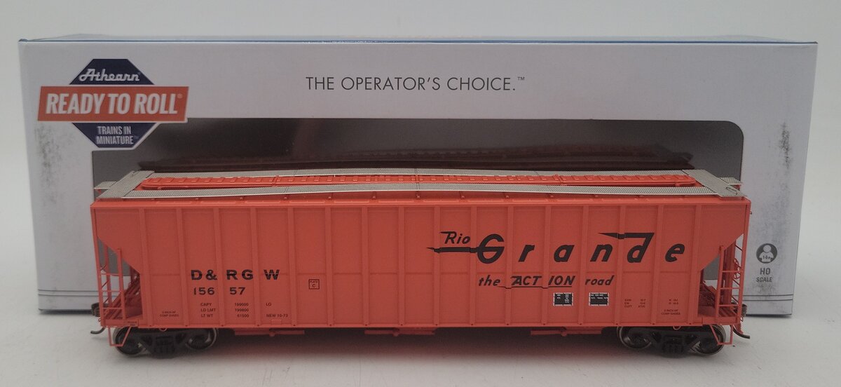 Athearn 81755 HO Denver & Rio Grande Western FMC 4700 Covered Hopper Car #15657 EX/Box