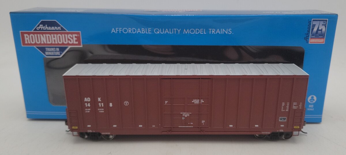 Athearn RND1506 HO Scale Arkansas & Oklahoma Railroad 50' Hi-Cube Boxcar #14118 LN/Box