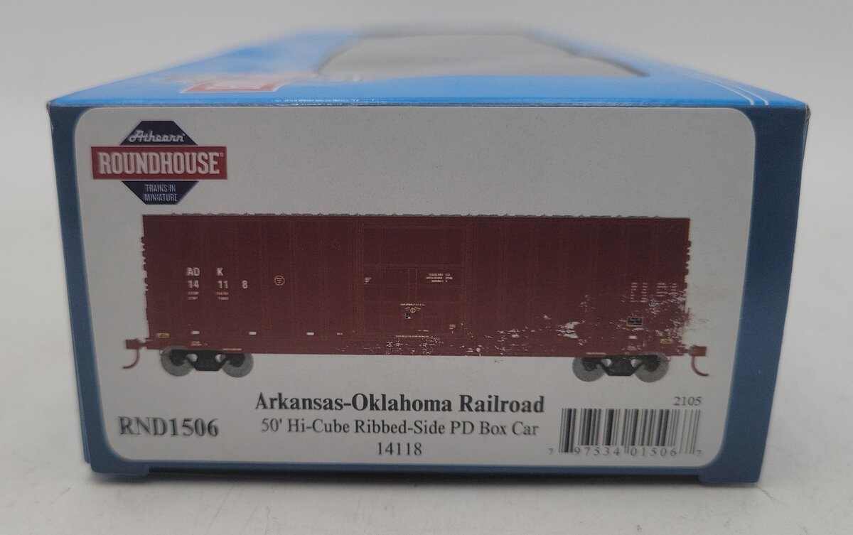 Athearn RND1506 HO Scale Arkansas & Oklahoma Railroad 50' Hi-Cube Boxcar #14118 LN/Box