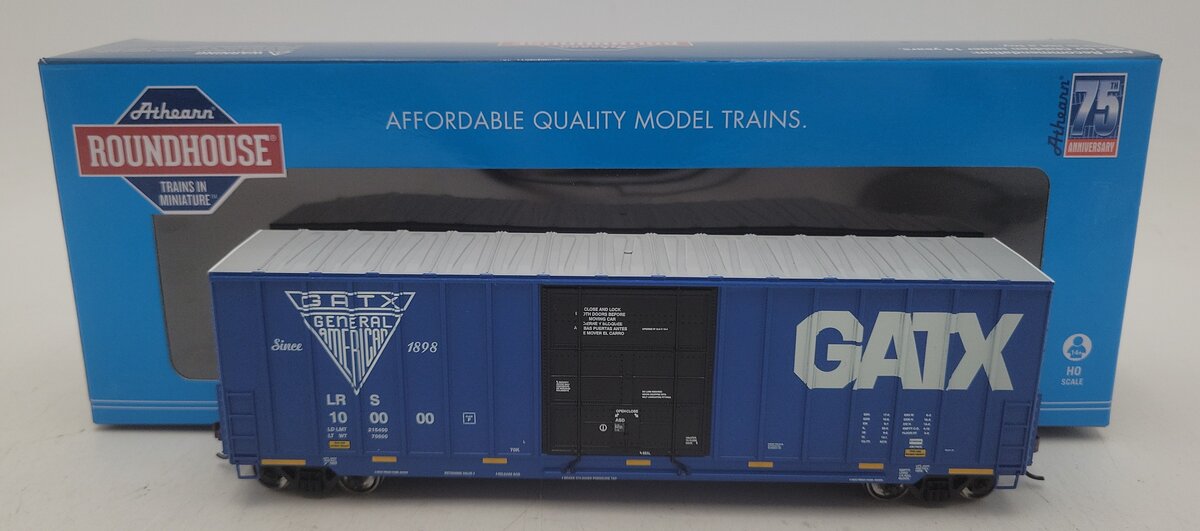 Athearn 1518 HO Scale GATX 50' Hi-Cube Ribbed-Side PD Boxcar #100000 LN/Box