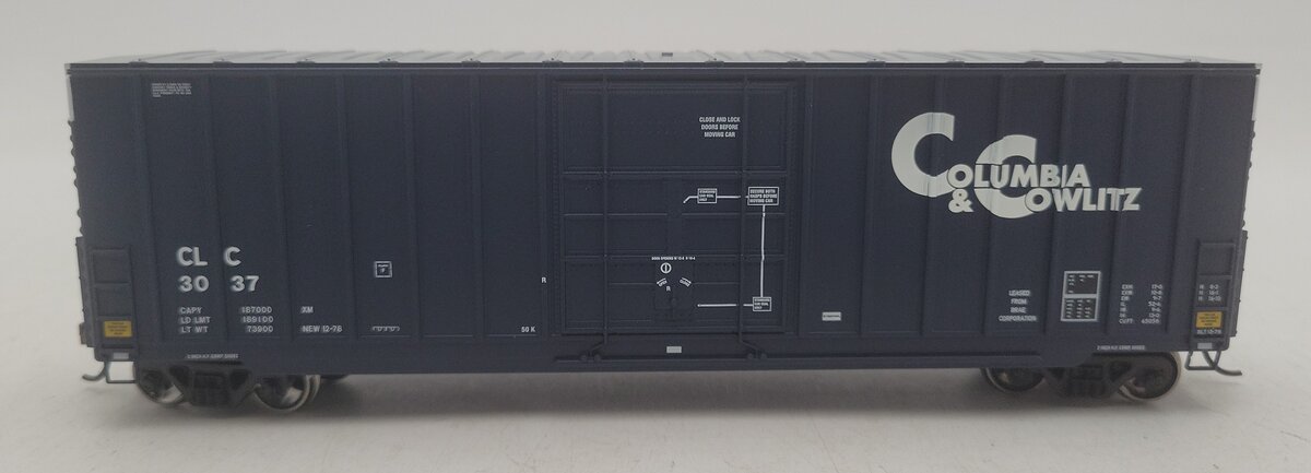 Athearn 1514 HO Scale Columbia & Cowlitz 50' Hi-Cube Ribbed-Side PD Boxcar #3037 LN/Box