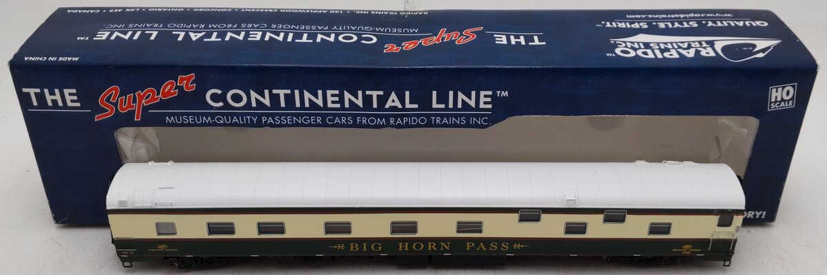 Rapido 101103 HO Scale Burlington Northern "Big Horn Pass" Duplex Sleeper Car EX/Box