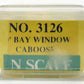 Model Power 3126 N Scale Atchison Topeka Santa Fe Bay Window Caboose #999056 LN/Box
