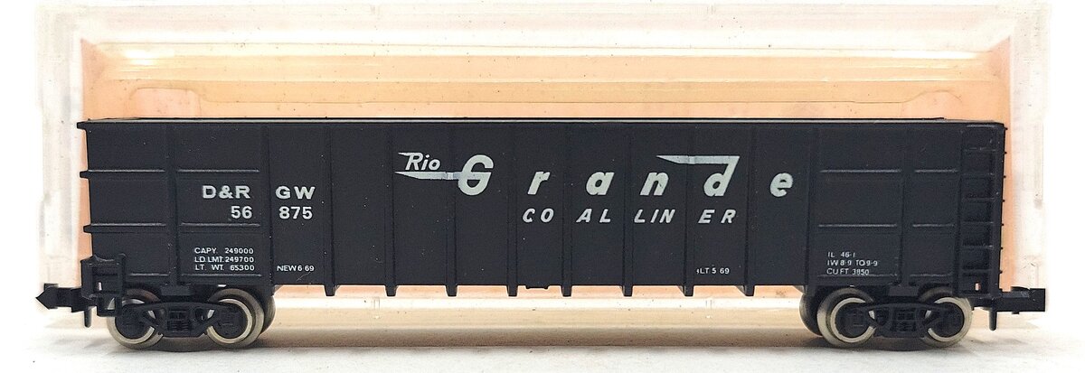 Roundhouse 8103 N Denver & Rio Grande Western Thrall Coal Gondola #56875 LN/Box