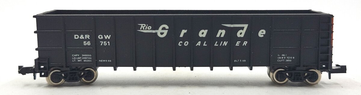 Roundhouse 8103 N Denver & Rio Grande Western Thrall Coal Gondola #56751 LN/Box