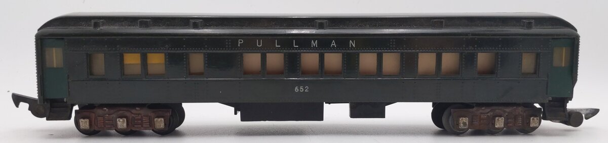 American Flyer 652 Vintage S Olive Green Heavyweight Pullman Car VG