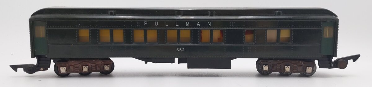 American Flyer 652 Vintage S Olive Green Heavyweight Pullman Car VG