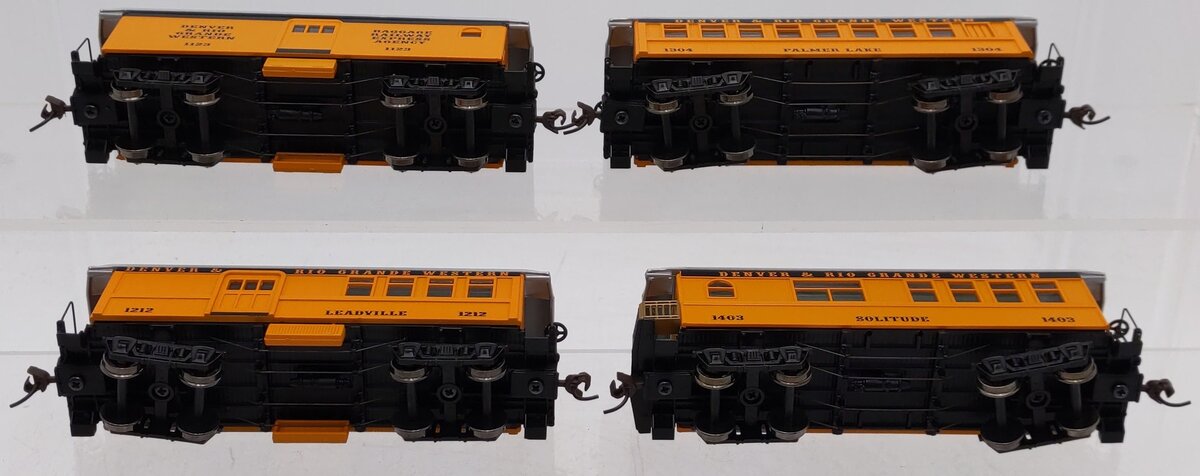 Roundhouse 84303 HO Rio Grande Overton Set: Baggage, Combine, Coach, & Business EX/Box