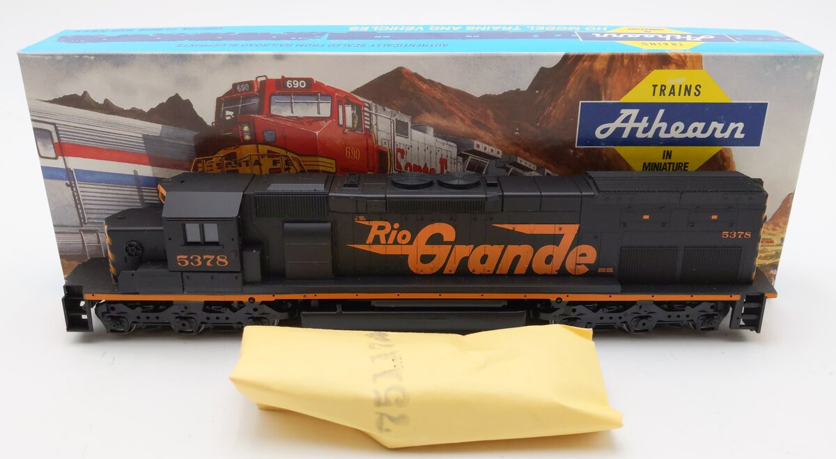 Athearn 4503 HO Scale Denver & Rio Grande SD40T-2 Diesel Locomotive #5378 VG/Box