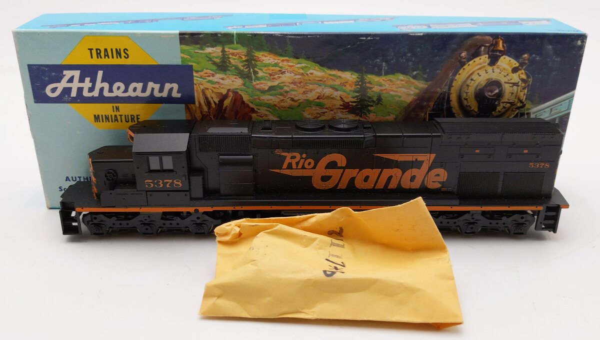 Athearn 4503 HO Scale Denver & Rio Grande SD40T-2 Diesel Locomotive #5378 VG/Box