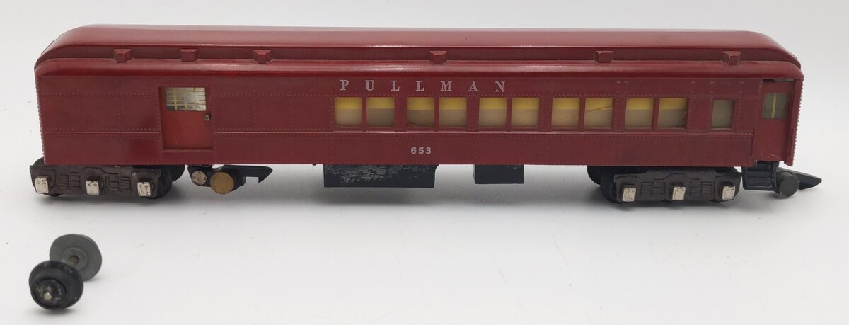 American Flyer 653 Vintage S Red Heavyweight Combination Car VG