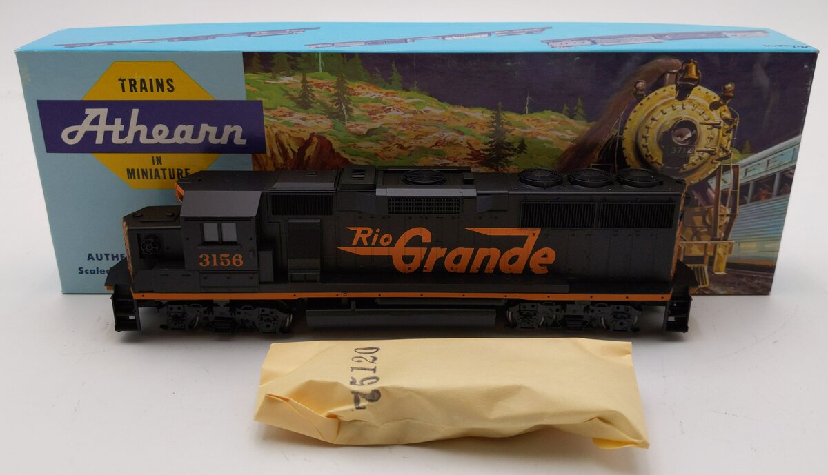 Athearn 4763 HO Denver & Rio Grande Western GP-60 Diesel Locomotive #3156 VG/Box