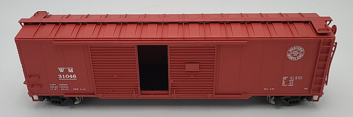 Pecos HR-0121-1 O Scale Western Maryland Double Door Boxcar #31046 (2-Rail) LN/Box