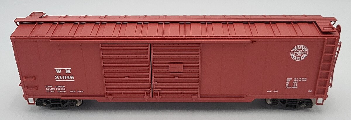 Pecos HR-0121-1 O Scale Western Maryland Double Door Boxcar #31046 (2-Rail) EX/Box