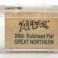Atlas 3065 N Scale Great Northern Bulkhead Flatcar #65414 EX/Box
