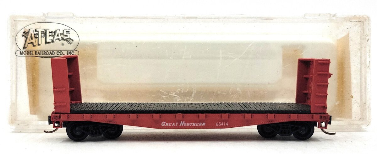 Atlas 3065 N Scale Great Northern Bulkhead Flatcar #65414 EX/Box
