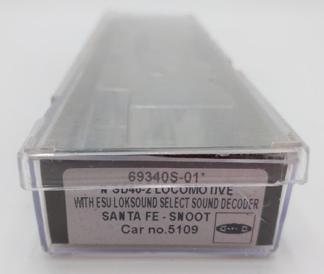 InterMountain 69340S-01 N Santa Fe SD40-2 Diesel Locomotive #5109 w DCC/Sound EX/Box
