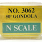 Model Power 3062 N Scale DR&GW 50' Gondola #268 LN/Box