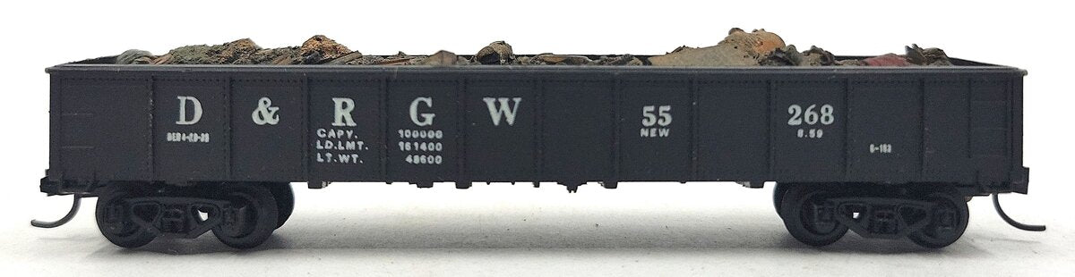 Model Power 3062 N Scale DR&GW 50' Gondola #268 LN/Box