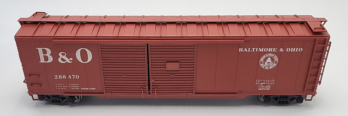 Pecos SB-0120-2 O B&O Double Door Boxcar #288470 (2-Rail) LN/Box