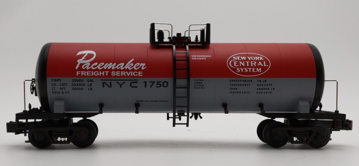 MTH 20-9202 O NYC Pacemaker Single Dome Tank Car #1750 EX/Box