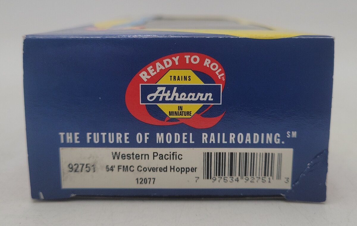 Athearn 92751 HO Scale Western Pacific 54' FMC Covered Hopper #12077 LN/Box