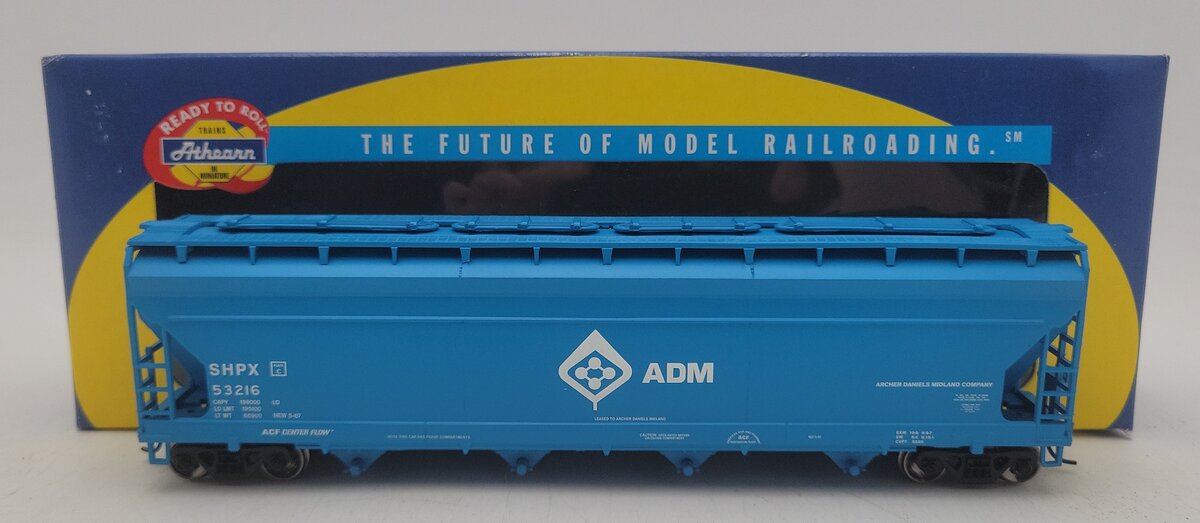 Athearn 72261 HO ADM ACF Centerflow Covered Hopper #53216 LN/Box