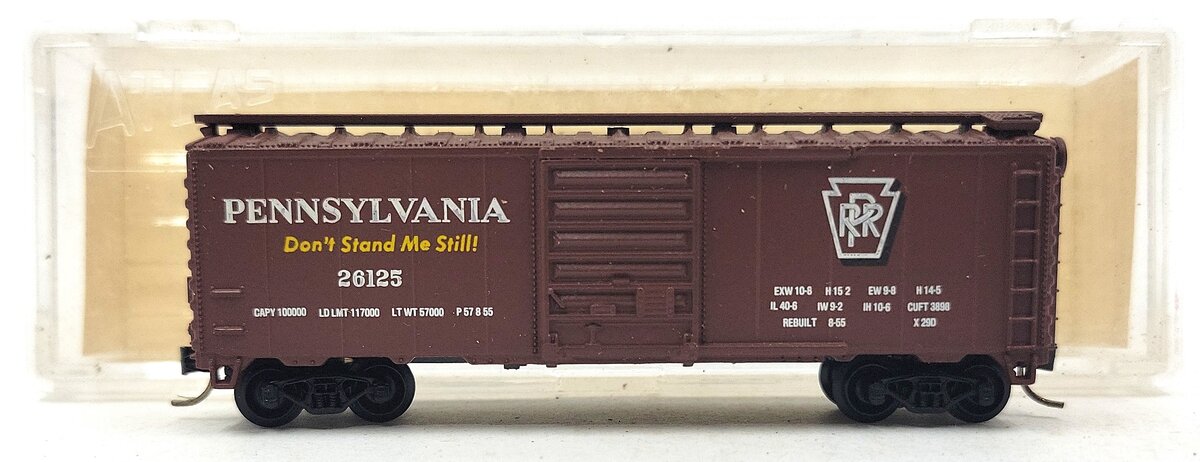 Atlas 3422 N Scale Pennsylvania #26125 40' Boxcar LN/Box