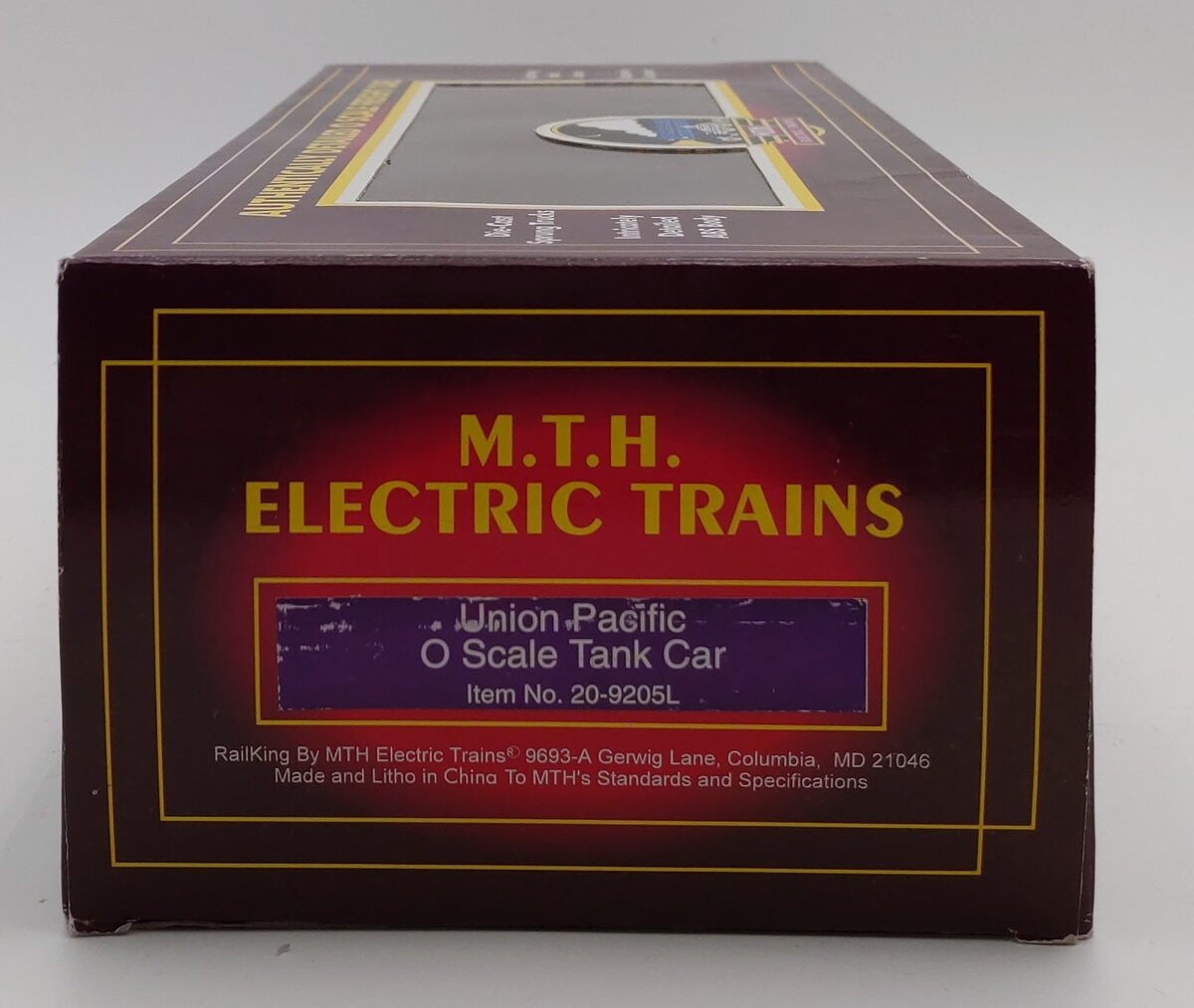 MTH 20-9205 O Gauge Union Pacific Unibody Tank Car #67890 VG/Box
