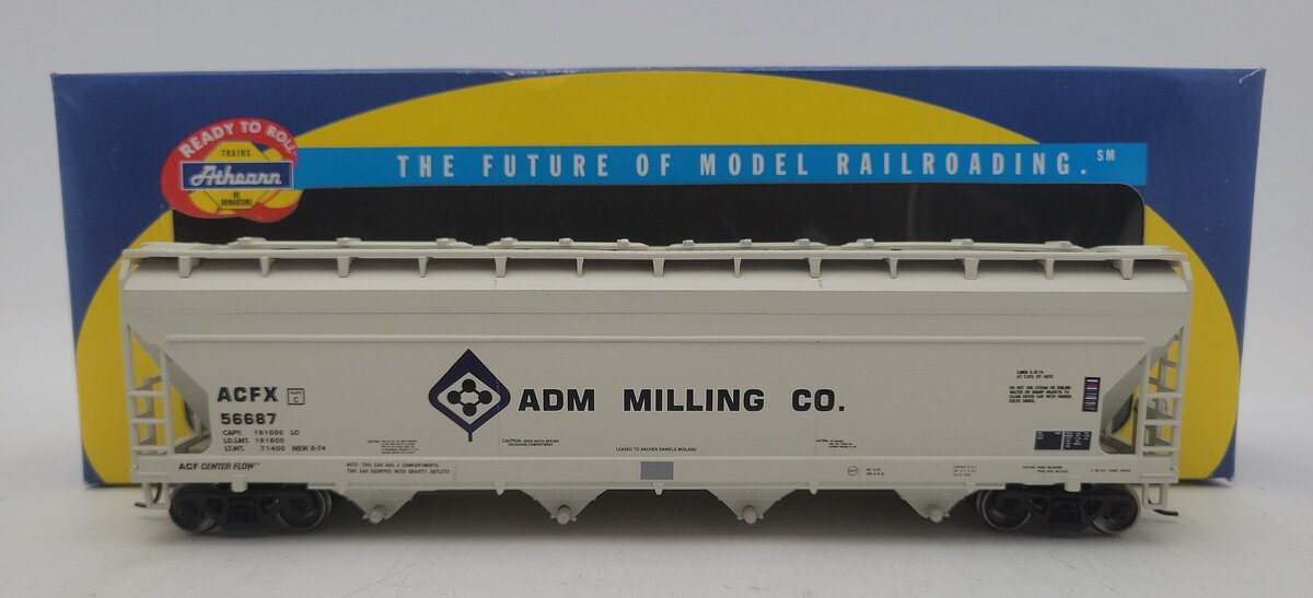 Athearn 72264 HO Scale ADM ACF Centerflow Hopper #56687 LN/Box