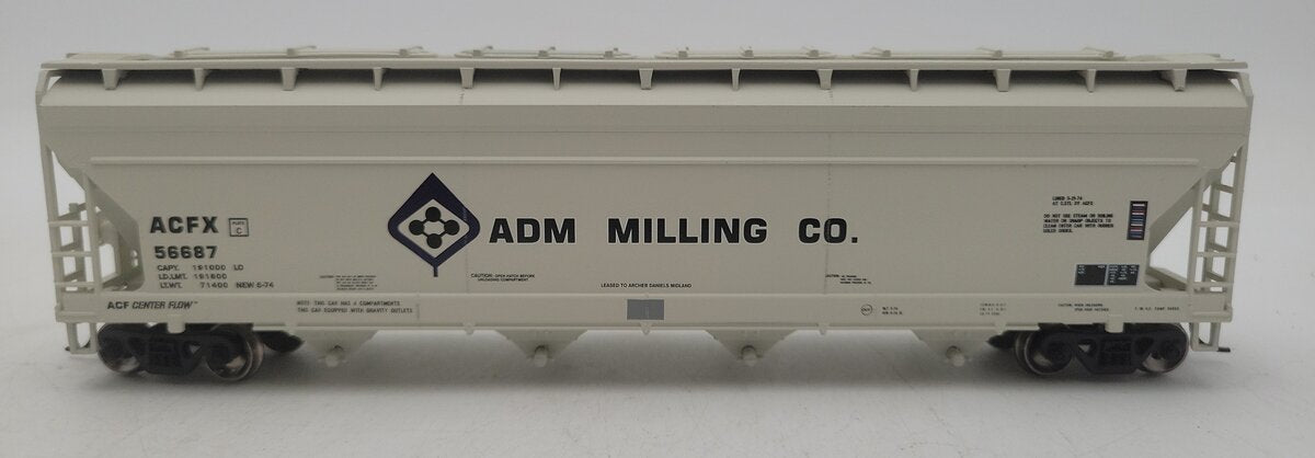 Athearn 72264 HO Scale ADM ACF Centerflow Hopper #56687 LN/Box