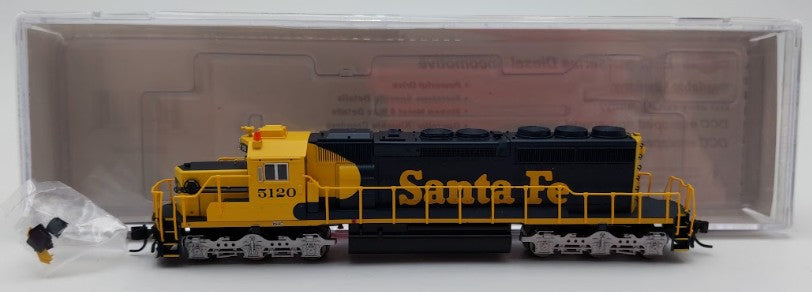 InterMountain 69340S-04 N Santa Fe SD40-2 Diesel Locomotive #5120 w DCC/Sound EX/Box