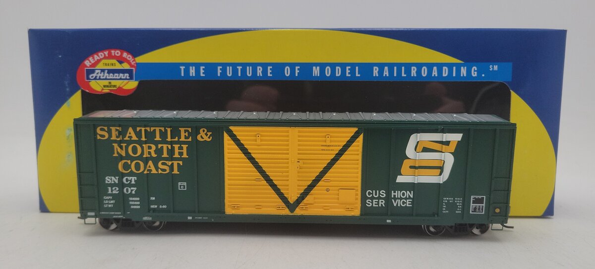 Athearn 92860 HO Scale Seattle & North Coast 50' FMC Double Door Boxcar #1207 LN/Box