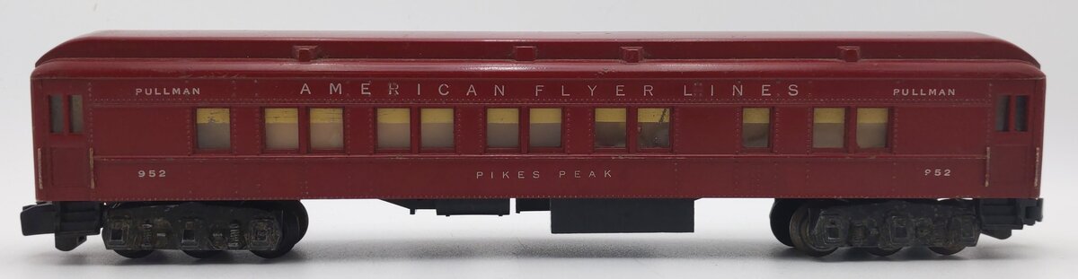 American Flyer 952 Vintage S Pikes Peak Red Heavyweight Pullman Car VG