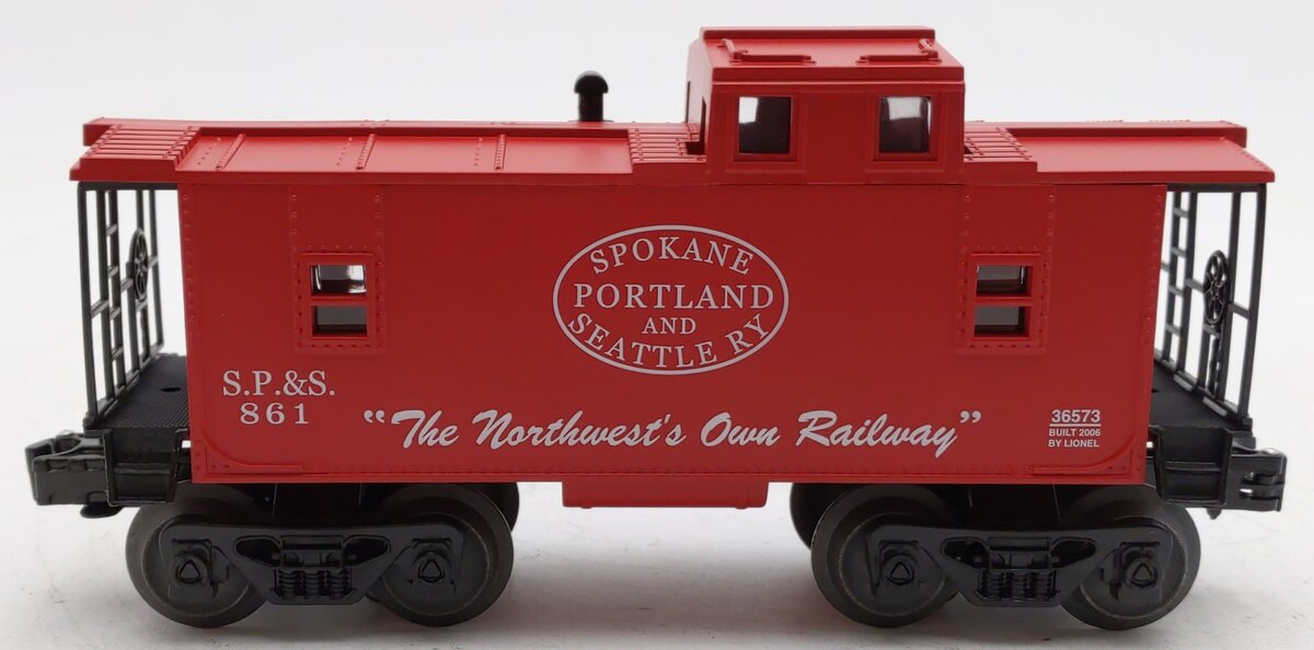 Lionel 6-36573 O Gauge Spokane, Portland, & Seattle Square Window Caboose #861 LN/Box