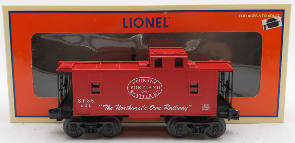 Lionel 6-36573 O Gauge Spokane, Portland, & Seattle Square Window Caboose #861 LN/Box