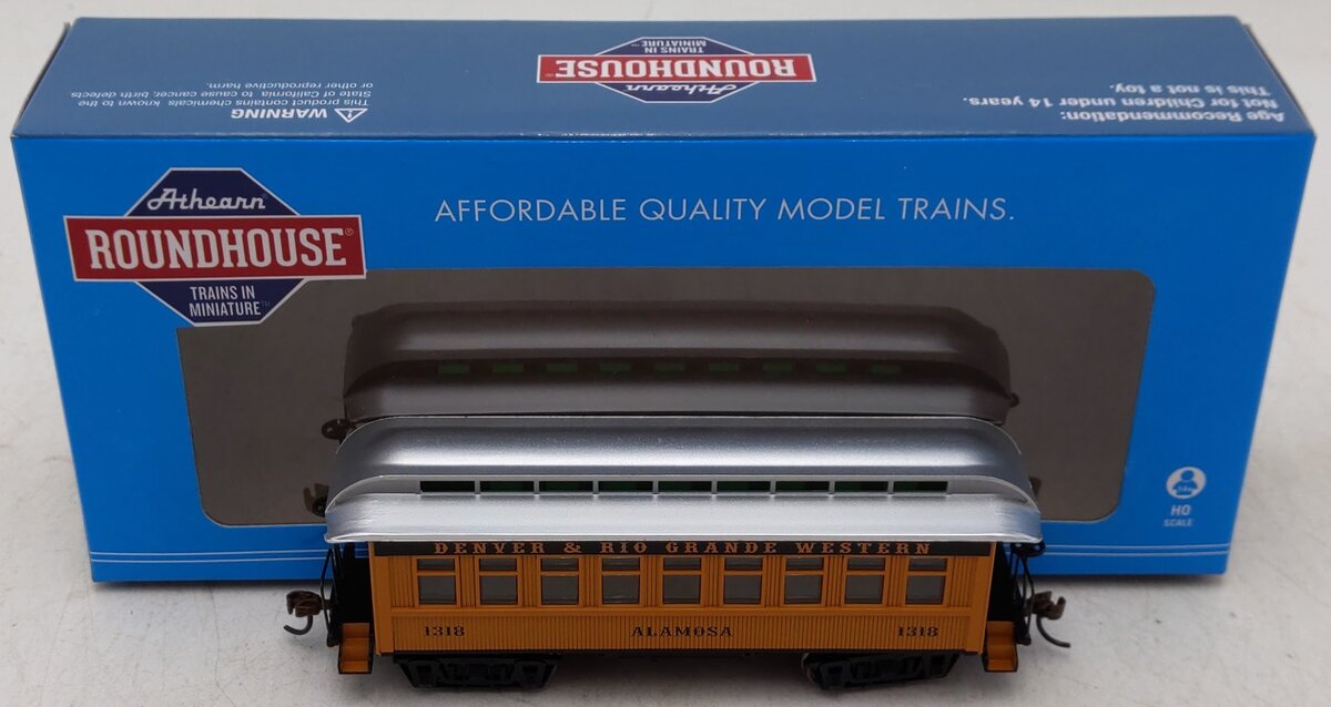 Roundhouse RND84298 HO Rio Grande Alamosa Overtone Coach #1318 EX/Box