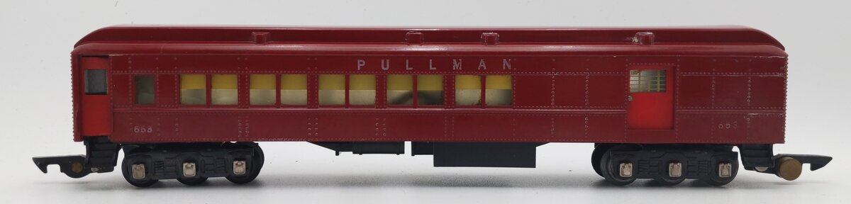 American Flyer 653 Vintage S Red Heavyweight Combination Car VG